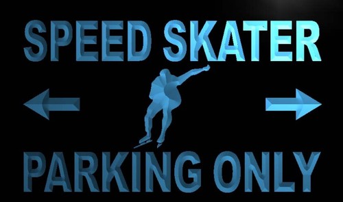 Speed Skater Parking Only Neon Light Sign